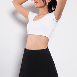 Black Women's Denim Skort