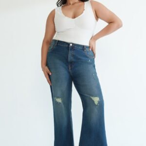 Curve Vintage Blue Stretch Bootcut Jeans