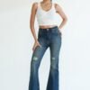Retro Blue Women's Bootcut Jeans