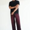 Deep Merlot Men's Baggy Straight Jeans