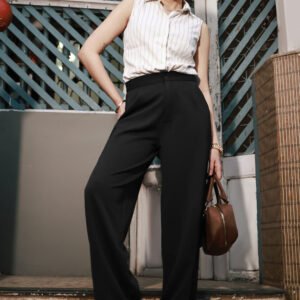 Lurk Black Women's Textured Korean Pants