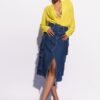 Blue Women's Cargo Bodycon Skirt