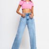 Blue Washed Women's Straight Jeans