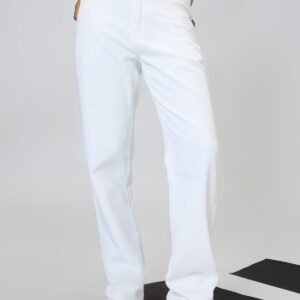 White Women's Slim Straight Jeans