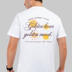 Cafe Club White Regular Fit T-Shirt Men