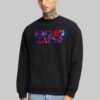 Vivid Abstract Black Graphic Sweatshirt