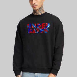 Vivid Abstract Black Graphic Sweatshirt