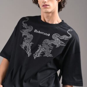 Dragon Black Baggy Fit T-Shirt Men