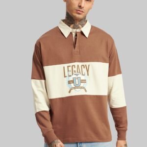 Brown And Beige Men's Polo