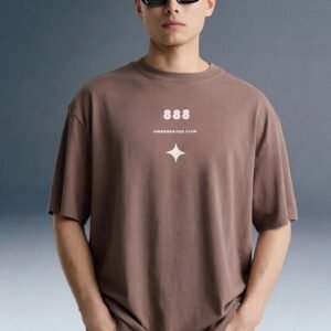 888  Purple Oversized T-shirt Men