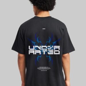 New World Rebellion Black Oversized Fit T-Shirt Men