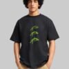 Freefall Black Oversized Fit T-Shirt Men