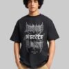 Firerated Black Oversized Fit T-Shirt Men