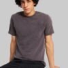 Solid Grey Acid Washed Tee