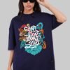 Unstoppable Navy Blue Baggy Fit T-Shirt Women
