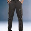 Dark Grey Mid Rise Regular Fit 6 pocket Men's Cargo