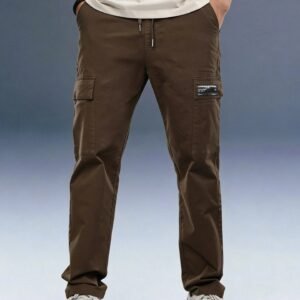Brown Mid Rise Regular Fit Men's Cargo