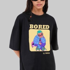 Bored Black Baggy Fit T-Shirt Women