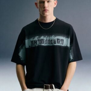 Metal Fade Black Oversized T-shirt Men