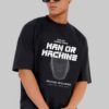Man Or Machine Black Baggy Fit T-Shirt Men