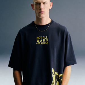 War Bear Blue Oversized T-shirt Men