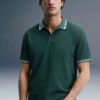 Green Logo Print Polo T-Shirt