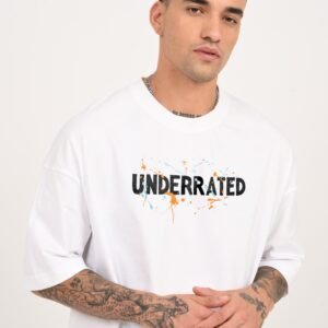 Splashed  White Baggy T-shirt Men