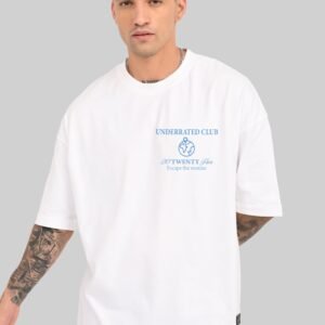 2025 Escape The Routine White Baggy Fit T-Shirt Men