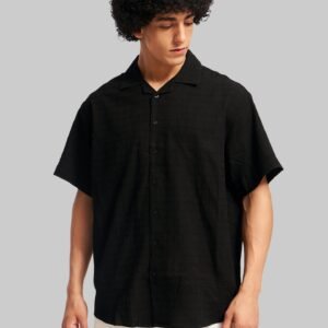 Black Textured Shirt