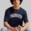 Curve Navy Blue Oversized Fit T-Shirt Men