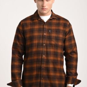 Brown Plaid Check Shirt