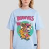 Wavves Powder Blue Printed T-Shirt For Women