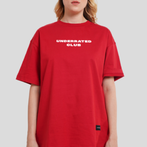 Turning Dreams Into Reality Red Printed T-Shirt Women Oversized Fit