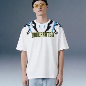 Rage Mode White Oversized T-shirt Men