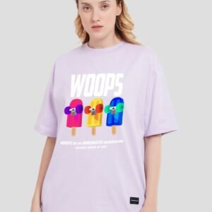 Woops Lilac Printed T-Shirt