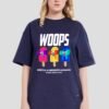 Woops Navy Blue Printed T-Shirt