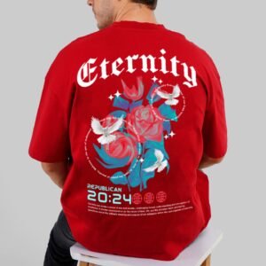 Eternity Red Baggy Fit T-Shirt Men