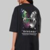 Butterfly Heaven Black Baggy Fit T-Shirt Women