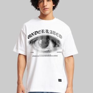 Unseen Hype White Oversized Fit T-Shirt Men