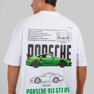 911 Porsche GT White Baggy Fit T-Shirt Men