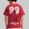 Mic Drop 99 Red Oversized Fit T-Shirt Men