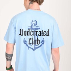 Anchor Sky Blue Oversized Fit T-Shirt Men