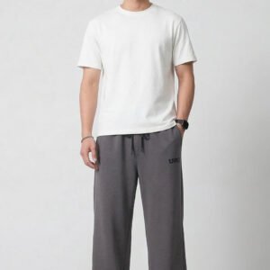 Ash Grey Cotton Joggers