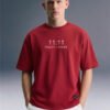 11:11 Reality Check Red Oversized T-shirt Men