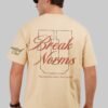 Break Norms Beige Oversized Fit T-Shirt Men