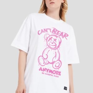 Can't Bear White Printed T-Shirt