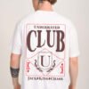 Card Club White Oversized Fit T-Shirt Men
