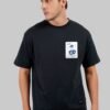 Unfold Your Cards Black Oversized Fit T-Shirt Men