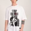 Stop Making Sense White Baggy Fit Graphic T-shirt Men