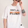Visit LA White Baggy Fit T-Shirt Men